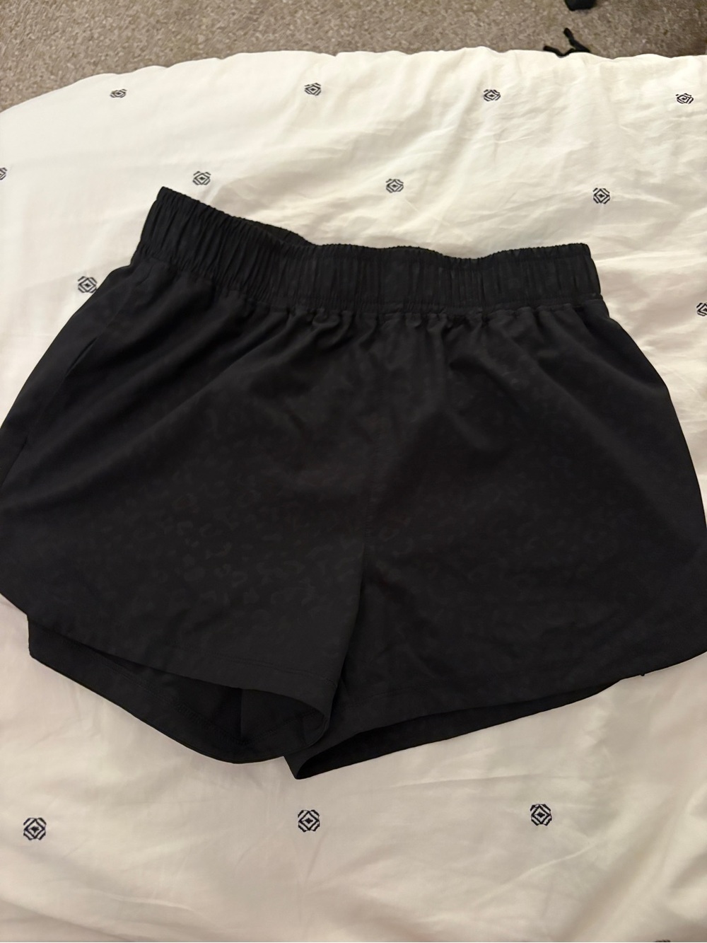 Tahari Black Athletic Running Shorts with Elastic Waistband